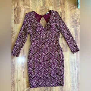 Cute red and gold long sleeve dress